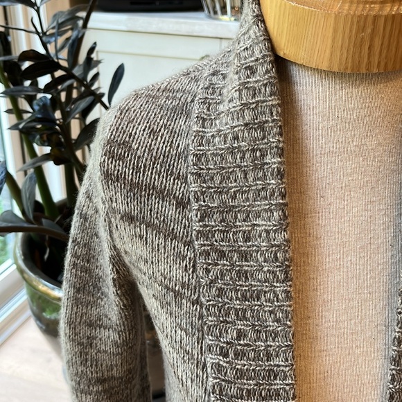 VGUC Line the Label long 100% cashmere open front brown long sleeve cardigan - Picture 2 of 10